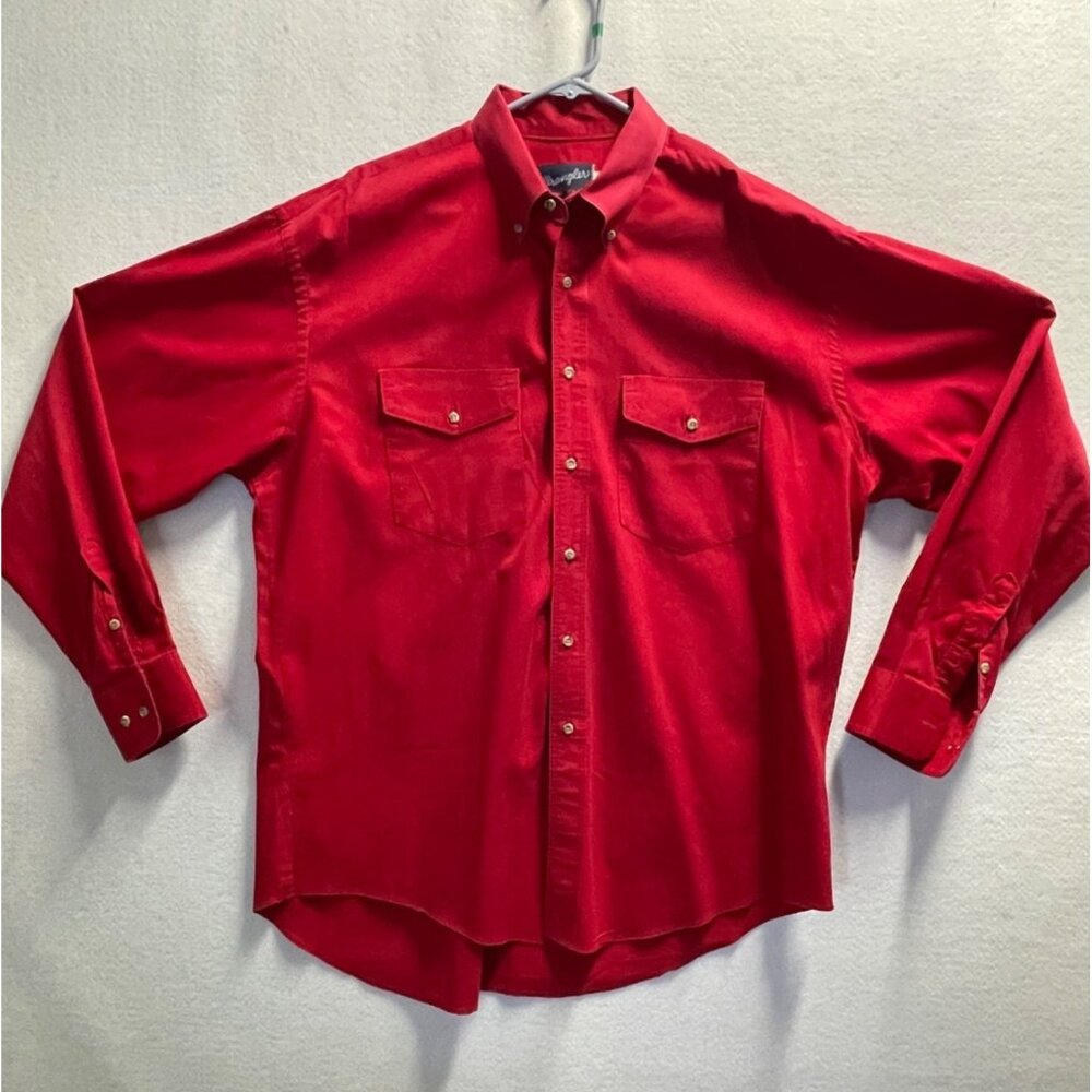 Vintage 90’s Wrangler Button Down Long Sleeve 17 1/2 Neck 36 Inch Sleeve
